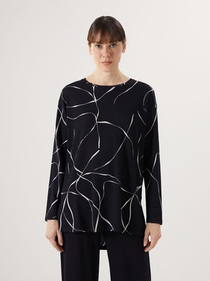 Lc Waikiki Yeni Sezon Bisiklet Yaka Desenli Kadın Bluz