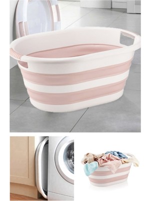 PremiumPort Katlanabilir Çamaşır Sepeti 38 Lt, Pratik ve Şık Depolama Çözümü