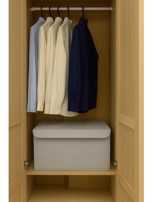 PremiumPort Gri Kapaklı Çok Amaçlı Katlanabilir Saklama Kutusu ve Düzenleyici