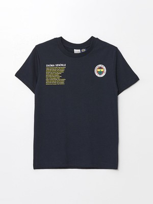 Lc Waikiki Yeni Sezon Bisiklet Yaka Fenerbahçe Baskılı Kısa Kollu Erkek Çocuk Tişört