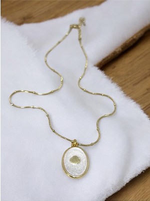 Mac Center Işıldayan Deniz Kabuğu Kadın Çelik Kolye Paslanmaz