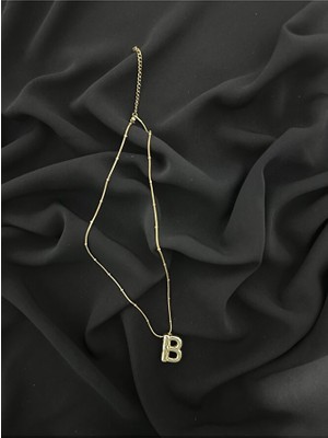 Mac Center B Harfli Balon Kolye Kararmaz Paslanmaz Garantili Çelik Kadın Kolye