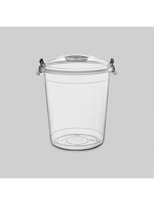 PremiumPort Şeffaf Bakliyat Kovası 35 Lt, Dayanıklı ve Pratik Saklama Kabı