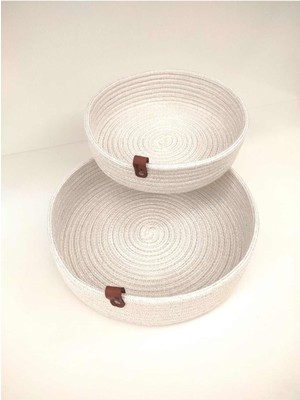 PremiumPort Çok Amaçlı Hasır Sepet Takımı, Ikili Tabak Seti, Şık ve Kullanışlı Tasarım