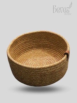 PremiumPort Çok Amaçlı Jüt Hasır Sepet, Banyo ve Mutfak Organizeri 17X10