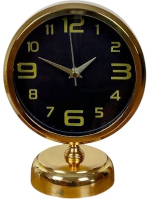 ForWhat Büro Ev Ofis Hediyesi Için 20X25CM Golden Metal Masa Saati