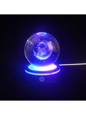 ForWhat Büro Ev Ofis Hediyesi Için Tekli Renk Değiştiren USB Dönen Cam Küre