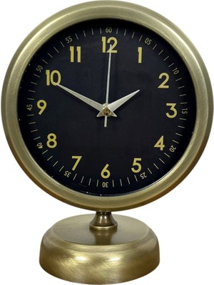 ForWhat Büro Ev Ofis Hediyesi Için 20X25CM Anrik Dekor Metal Masa Saati