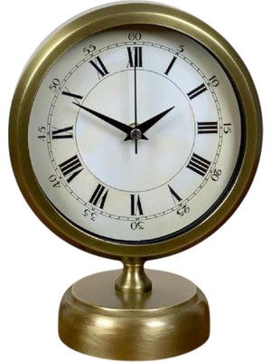 ForWhat Büro Ev Ofis Hediyesi Için 20X25CM Tasarım Dekor Metal Masa Saati