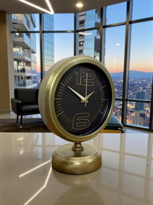 Toyigoo Retro Modern Tasarım 25 x 20 cm Metal Masa Saati TYGO-RS34YT