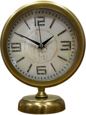 ForWhat Büro Ev Ofis Hediyesi Için 20X25CM Vintage Dekor Metal Masa Saati