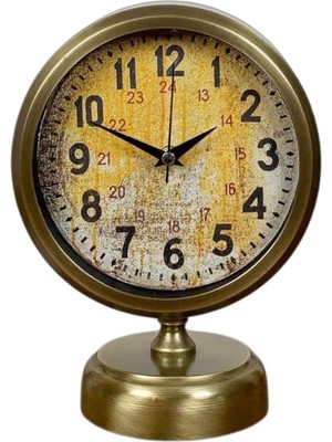 ForWhat Büro Ev Ofis Hediyesi Için 20X25CM Retro Dekor Metal Masa Saati