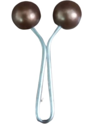 Toyigoo Eşarp Klipsi Top Model Düz Kahverengi 1 Adet TYGO-RS34YT