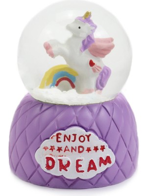 PremiumPort Beyaz Kar Küresi ile Büyülü Kış Manzarası Süslemesi