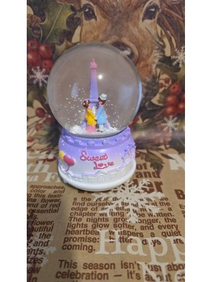 PremiumPort Büyük Boy Kar Küresi, Işıklı ve Müzikli, Çift Temalı Yılbaşı Dekoru