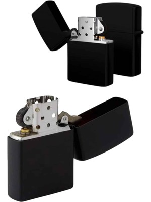 Toyigoo Siyah Kutulu Metal Çakmak Benzinli Hediyelik Eşya TYGOO-RSHB34