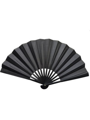 ForWhat Büro Ev Ofis Hediyesi Için 12ADET Siyah Plastik Kumaş Yelpaze Seti