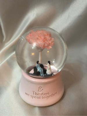 PremiumPort Sevgiliye Özel Romantik Kar Küresi, Işıklı ve Müzikli Dekorasyon Hediye