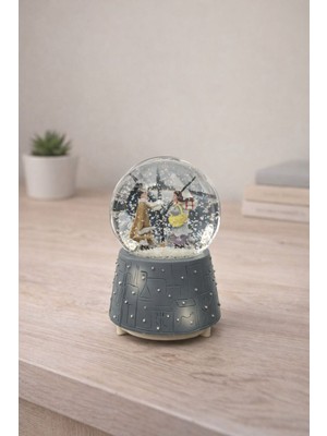 PremiumPort Büyük Boy Kış Masalı Müzikli ve LED Işıklı Kar Küresi