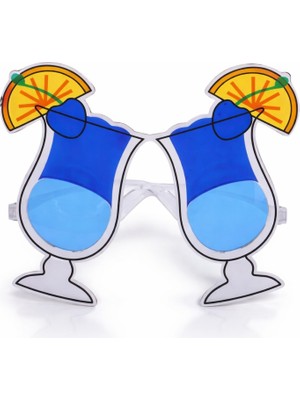 Skygo Kokteyl Bardak Parti Gözlüğü Mavi Renk