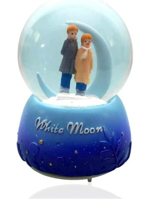 PremiumPort Işıklı ve Müzikli Sevgi Temalı Çift Kar Küresi, Şık ve Romantik Hediye