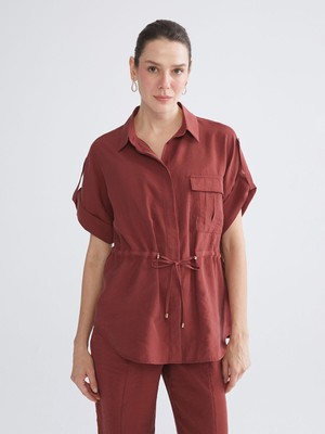 Lc Waikiki Yeni Sezon Oversize Modal Karışımlı Kadın Gömlek