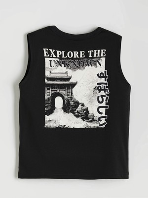 Lc Waikiki Yeni Sezon Bisiklet Yaka Baskılı Erkek Çocuk Atlet