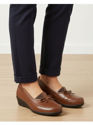 Pololiza Hakiki Deri Astarlı / Kışlık / Günlük Anatomik Tam Ortopedik Topuk Jelli / Anne Ayakkabısı