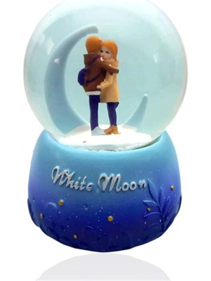 PremiumPort Işıklı ve Müzikli Sevgili Temalı Çift Kar Küresi, Dekoratif ve Şık Tasarım