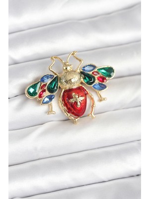 Inure Jewelry Süslü Arı Model Broş