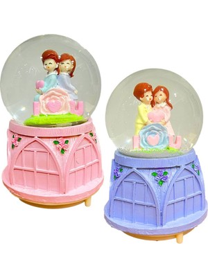 PremiumPort Motorlu Kar Küresi F582, Işıklı ve Sesli, Şık Dekoratif Hediye