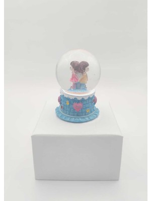 PremiumPort Sevgili Kalpli Mini Işıklı Kar Küresi, Sıcacık ve Rüya Gibi Hediye