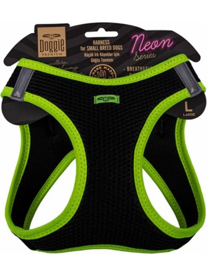 Feyza Design Havalı Neon Köpek Göğüs Tasması, Küçük Irk, Tr, Sarı, Xsmall, 26-30 cm