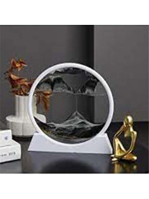 PremiumPort Şık Çöl Temalı Siyah Kum Saati, Zarif ve Modern Dekorasyon Parçası