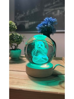 PremiumPort 3D Işıklı Cam Küre, Sürprizli Dekoratif Hediye