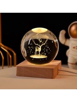 PremiumPort Renk Değiştiren Işıklı Cam Küre 6 Cm, Şık ve Sıcak Atmosfer Yaratır