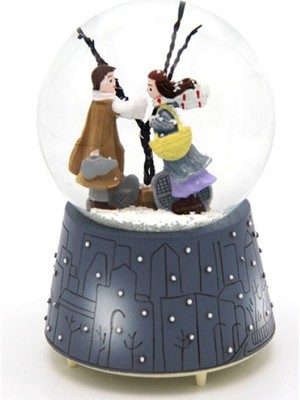 PremiumPort Orta Boy Kiş Masalı Temalı Pilli Kar Küresi, Sıcak ve Sihirli Atmosfer