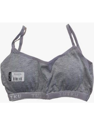 Tutku Genç Kız 6 Lü Paket Ip Askılı Kaplı Alıştırma Sutyeni-Gri-S