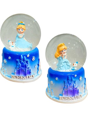 PremiumPort Karlar Ülkesi Temalı Kar Küresi, Orta Pilli, Işıklı, Şık ve Eğlenceli