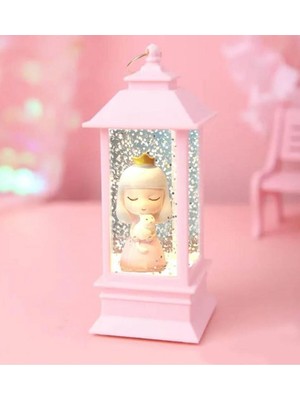 PremiumPort Sevimli Kız Temalı Kar Küresi Gece Lambası, Sıcak ve Yumuşak Işık