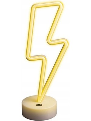 PremiumPort Şimşek Tasarımlı Neon Işık Gece Lambası, Ev ve Parti Dekoru