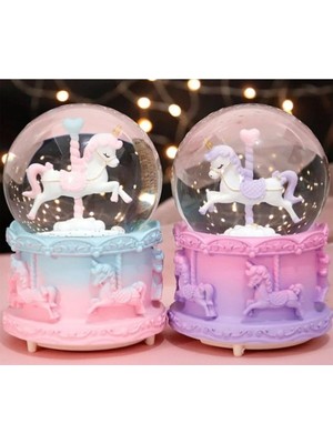 PremiumPort Rüya Gibi Atlı Karınca Kar Küresi, Ev ve Hobi Dekoru