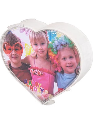 PremiumPort Hareketli Kalpli Fotoğraf Çerçevesi, Şık ve Renkli Dekorasyon Parçası