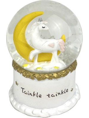 PremiumPort Rüya Gibi Unicorn Kar Küresi, Işıklı ve Sihirli Dekorasyon Parçası