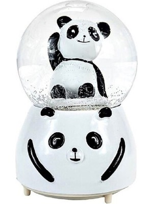 PremiumPort Işıklı Panda Kar Küresi, Yeni Yıl ve Noel Için Şık Hediye Seçeneği