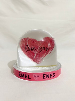 PremiumPort Sevgililer Günü Için Özel Tasarım Kar Küresi, Romantik Hediye