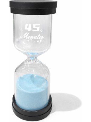 Zaman Mavi Kumlu Cam Kum Saati 45 Dakika | Masa Üstü Dekor