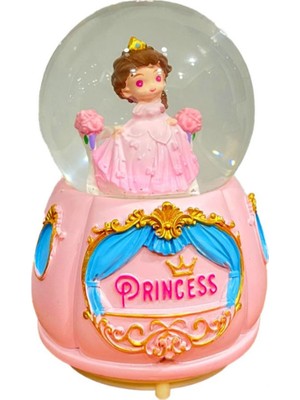 PremiumPort Kızlar Için Işıklı Kar Küresi, Orta Pilli, Şık ve Eğlenceli Dekorasyon