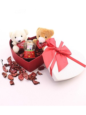 PremiumPort Sevgiliye Mini Ayıcıklar ve Kar Küresi Dekoratif Hediye Seti