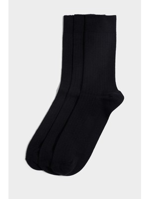 DeFacto Erkek 3'lü Pamuk Akrilik Uzun Çorap H1024AXNS